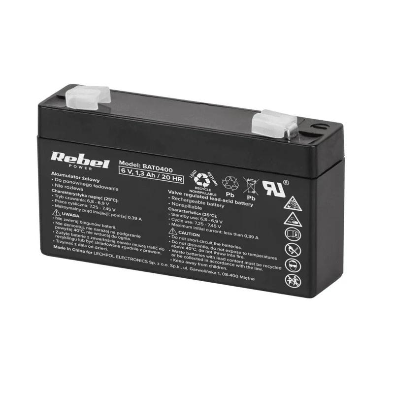 Batterie gel 6V 1.3Ah Rebel Sans entretien Pour UPS etc.