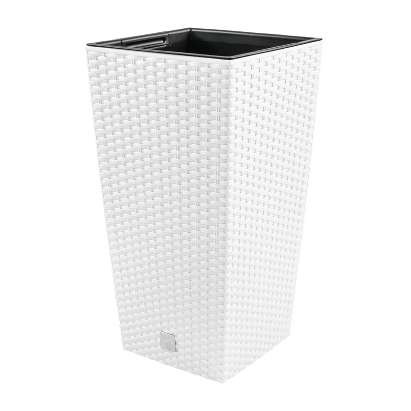 Pot de fleur avec insert Prosperplast Rato Square DRTS265-S449 - blanc