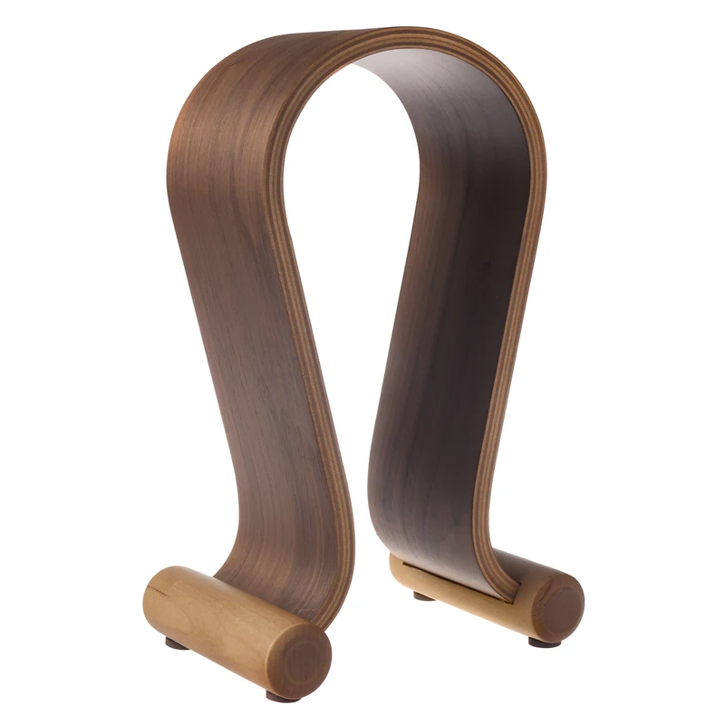 Support pour casque bois, couleur noisette, design moderne Maclean MC-815W