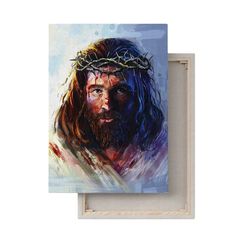 Peinture sur toile Jésus Christ avec la couronne d'épines 40x60cm