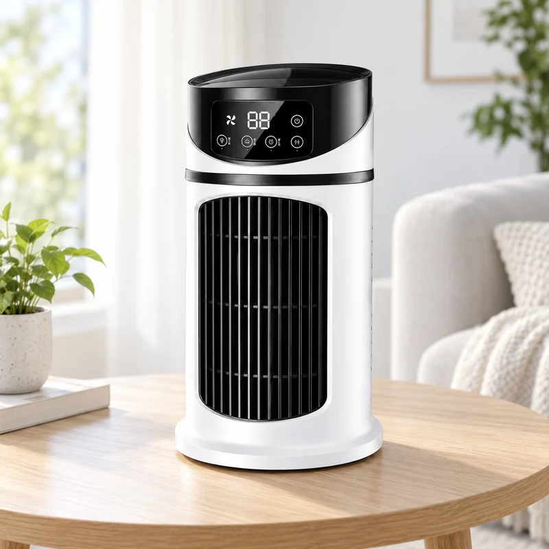 Burea ventilator met verdampingskoelsysteem - USB, 6 snelheden