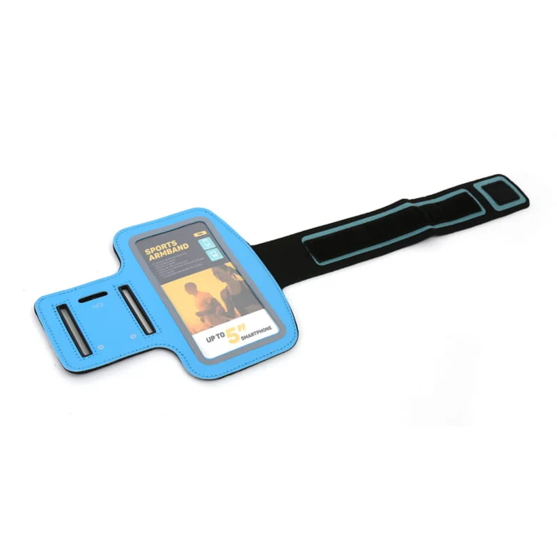 Étui pour smartphone 5'' avec bandoulière bleu Platinet 42054