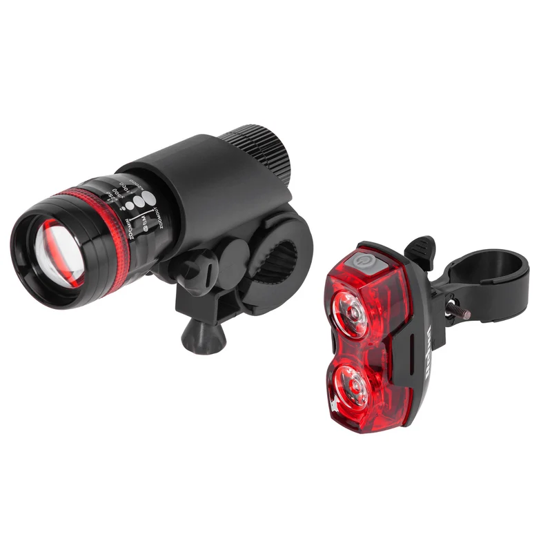 Kit d'éclairage Rebel pour vélo, alimenté par batterie, feux avant et arrière, URZ0910