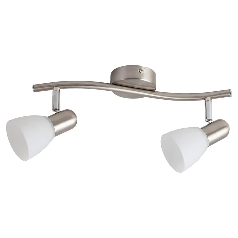 Rabalux Soma chrome satiné classique plafonnier à deux points Blanc IP20