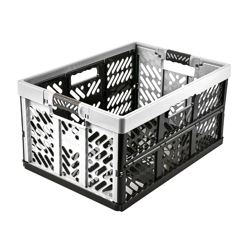 Panier pliant en plastique argent clair Keeeper jusqu'à 50 kg