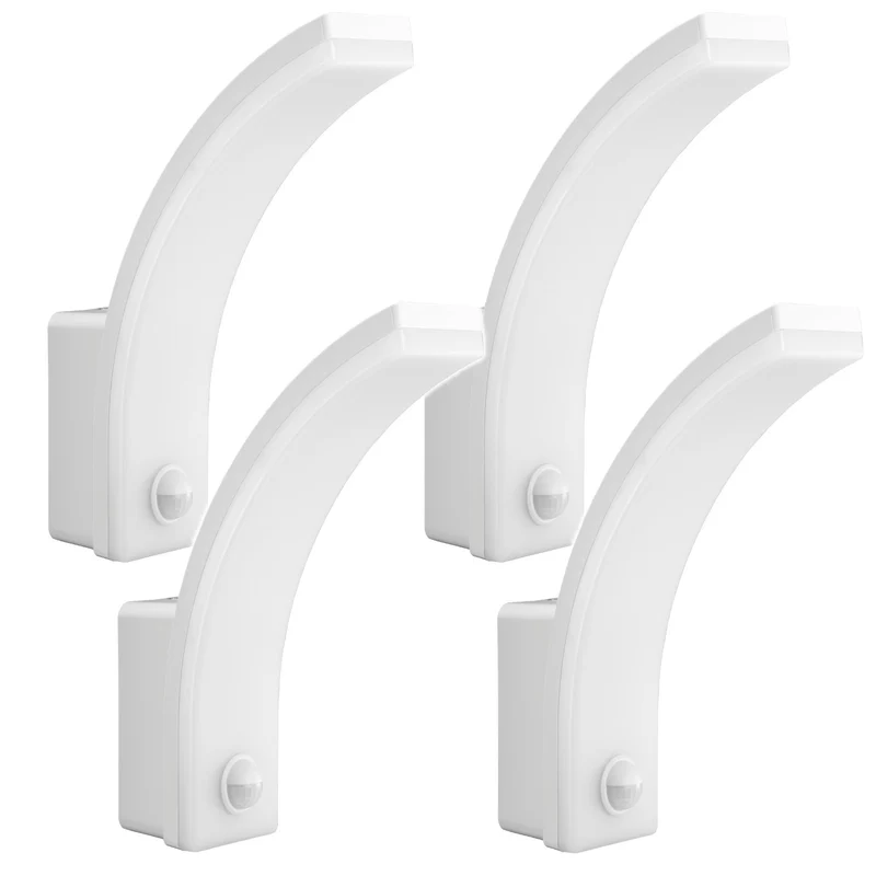 Détecteur de mouvement Maclean Lampe LED, détecteur de mouvement PIR, blanc, 20W, IP65, 2000lm, blanc neutre (4000K) MCE512 W, 4 pièces