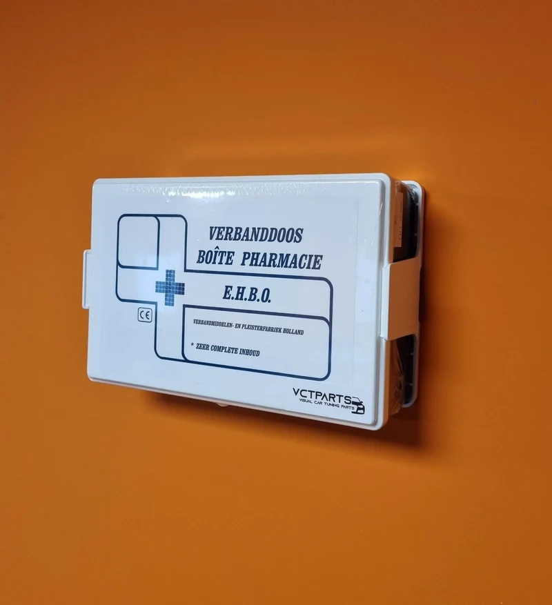 Verbanddoos B met Muurklem - CE Gecertificeerde Verband Koffer Trommel Universeel Complete Kit