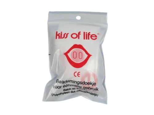 Kiss of Life Beademingsdoekje voor Hygiënisch Reanimeren Veilig Beademen met Eenrichtingsventiel