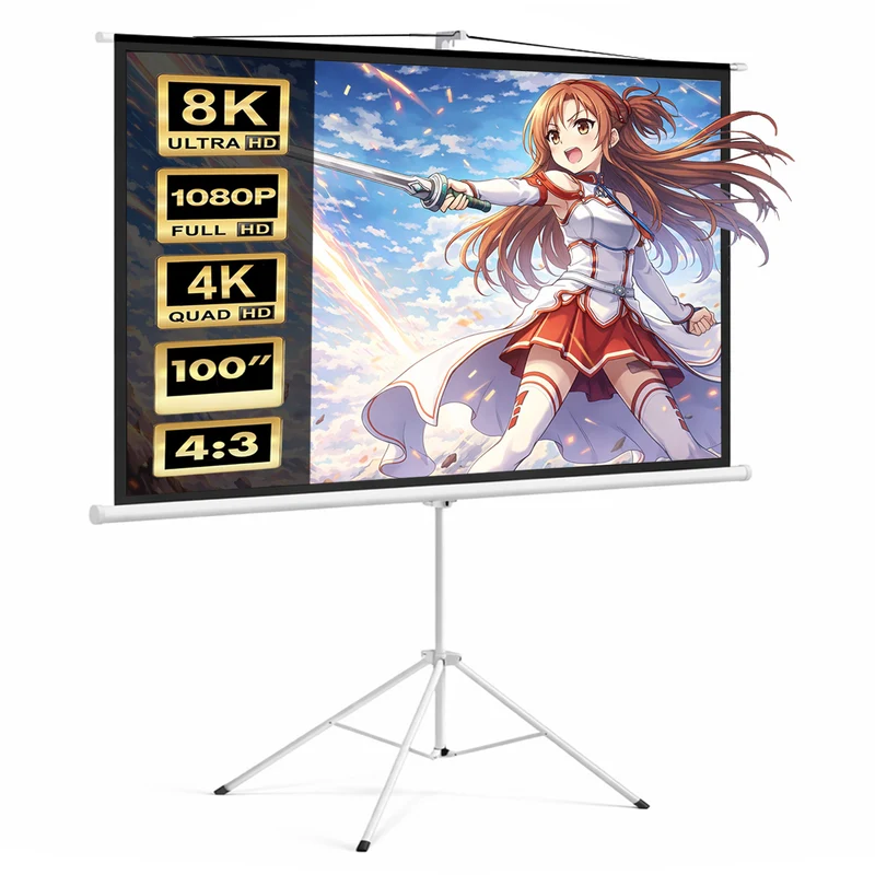 Ecran de projection sur pied 100" 4:3 200x150 Maclean MC-595