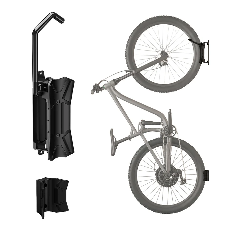 Support mural pour vélo Maclean, charge maximale de 35 kg, angle d'inclinaison réglable, acier, MC-171
