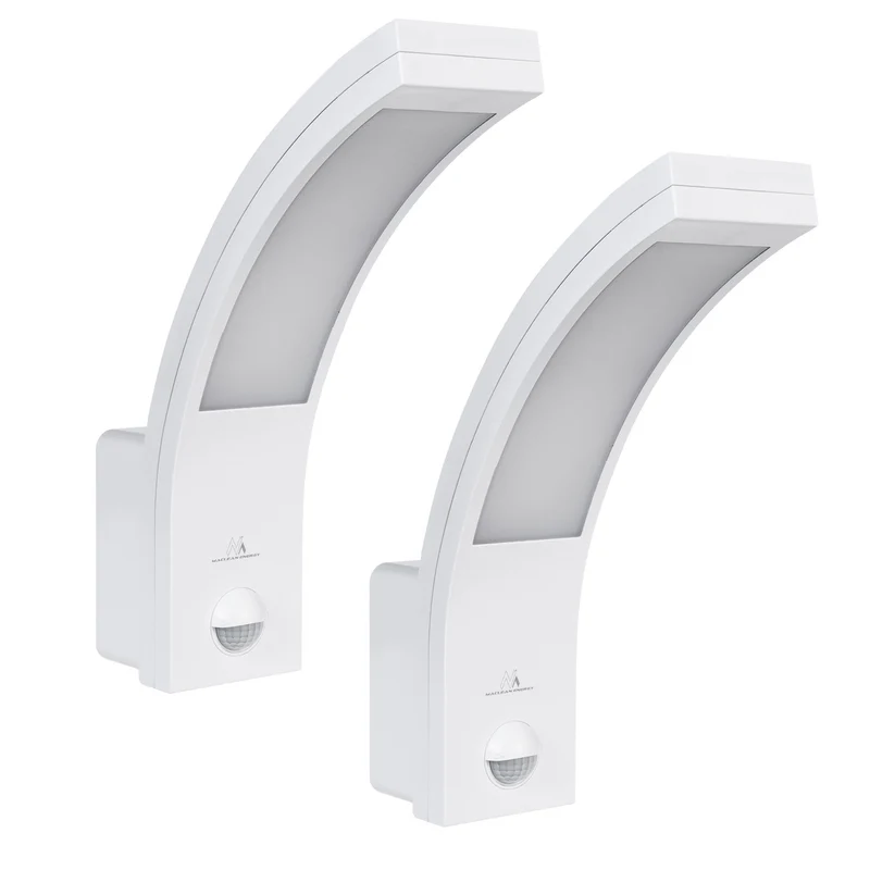 Lampe LED à détecteur de mouvement Maclean, détecteur de mouvement PIR, blanc, 10W, IP54, 750lm, blanc neutre (4000K) MCE244 W