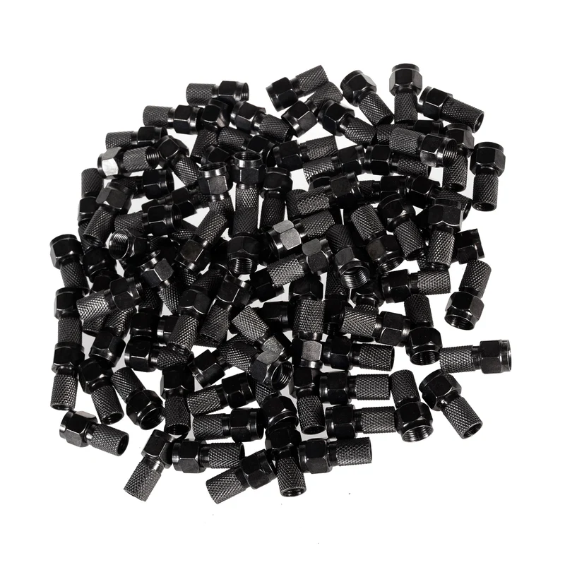 Connecteur F Maclean satellite, système TV, RG5.9, RG6, 6.8mm, nickel avec joint, professionnel, noir, MCTV-903 100pcs