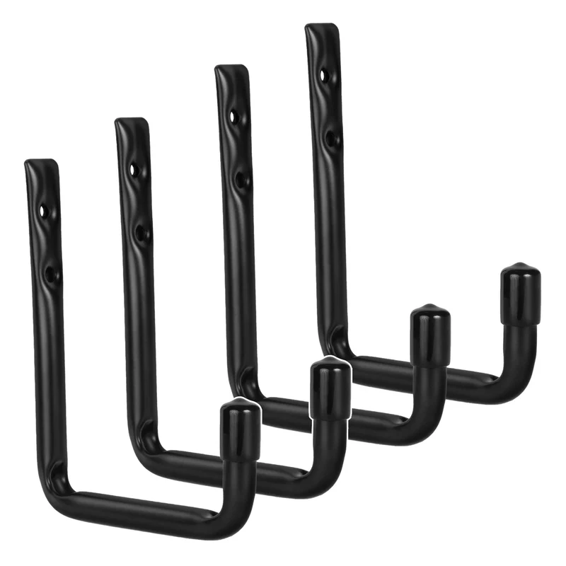 Lot de 4 supports muraux Maclean, pour pneus, roues, échelle, vélo, en acier, charge maximale de 22 kg par support, MC-488