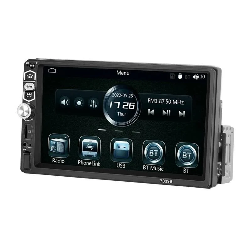 Podofo A3061 7.0-inch Auto Scherm Uitklapbare Radio – CarPlay, Android Auto en Bluetooth 5.1