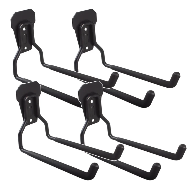 Support / crochet mural Maclean, pour pneus, outils de jardinage, échelle, tuyaux, vélos, en acier, charge max. 35 kg, MC-440, 4 pièces