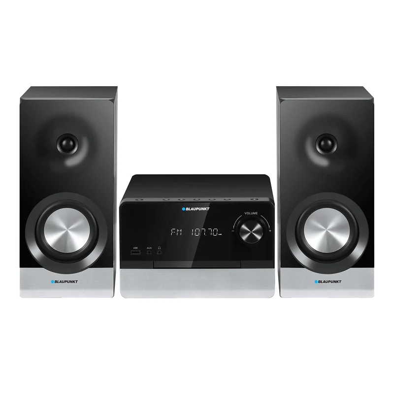 Blaupunkt Microphone, CD, USB, radio FM, Bluetooth, télécommande, horloge avec fonction réveil, MS40.2BT