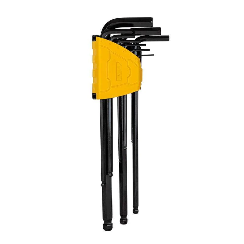 Deli Extra Lange Kogelkop Inbussleutelset 1.5-10mm 9 stuks [Gereedschap - Tools EDL232309H] (Zwart)