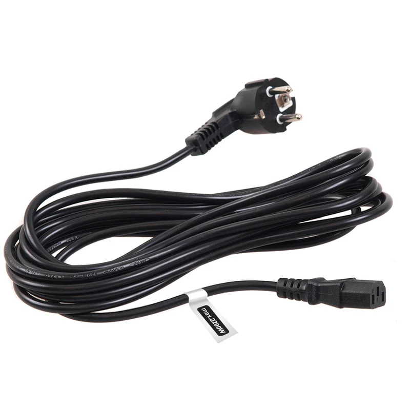Câble d'alimentation 3pin UE longueur de la prise 5m Maclean MCTV-801