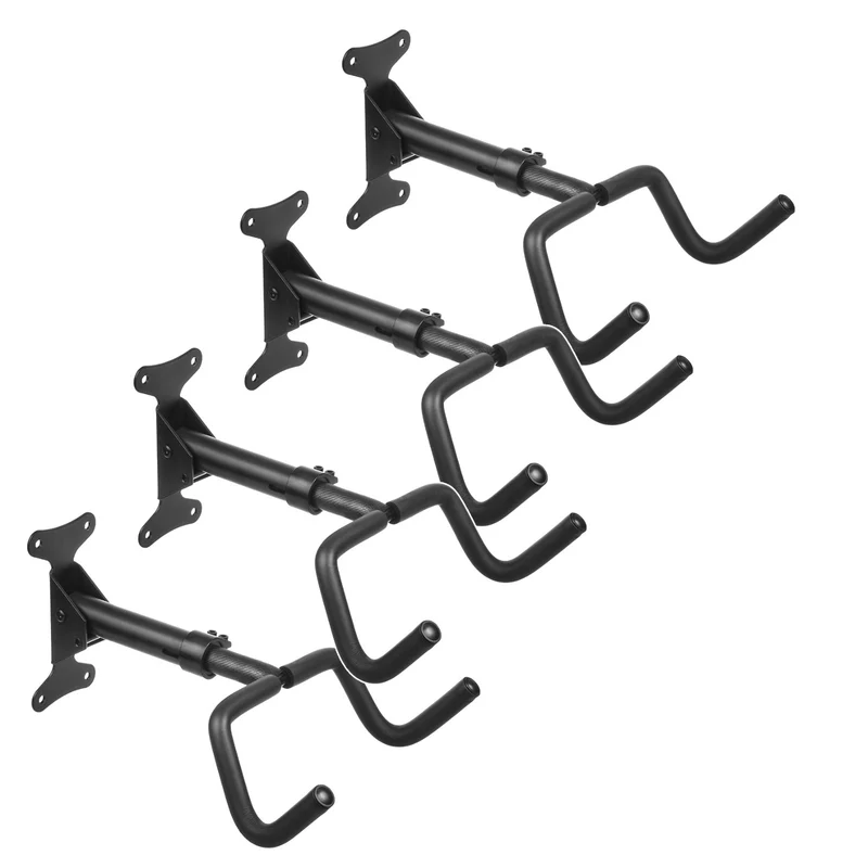 Support mural pour vélos Maclean, horizontal, en acier, charge maximale 30 kg, MC-431, lot de 4