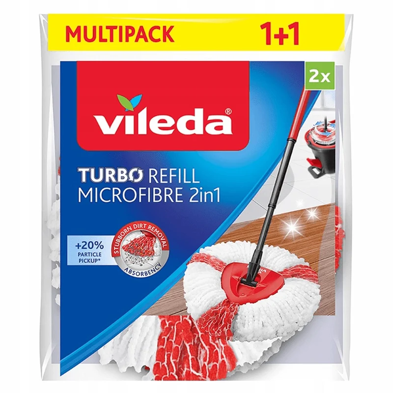 Cartouches de vadrouille rotative Vileda Turbo 2en1 2 pièces
