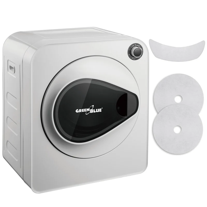 Sèche-linge électrique GreenBlue, charge 3kg, GB405 + Kit filtre sèche-linge GreenBlue GB483 , 1x entrée, 2x sortie, (convient à GB405, GB410, GB415)