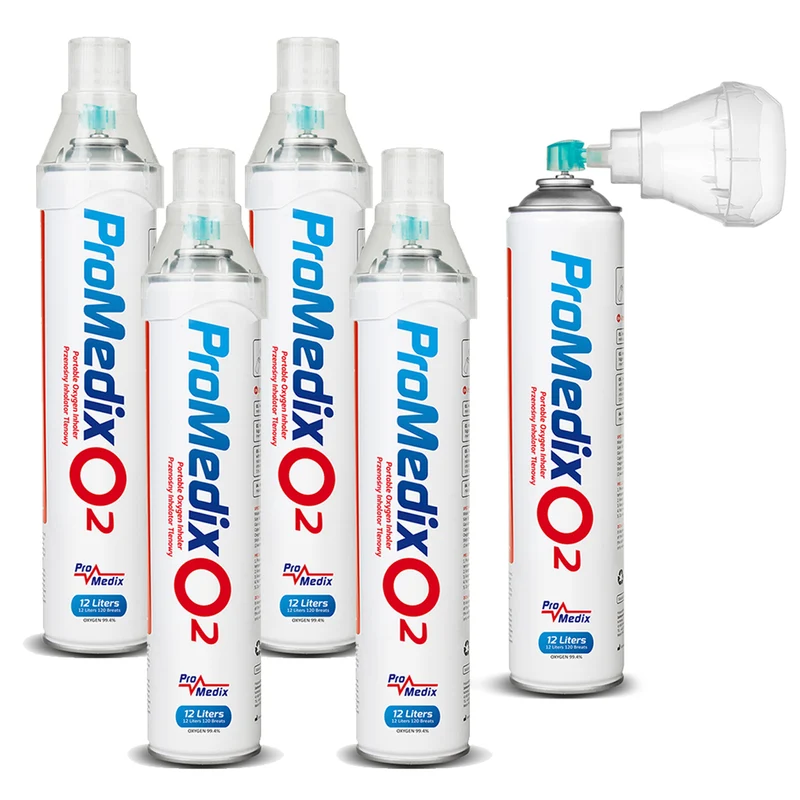 Inhalateur portable d'oxygène en boîte à 99,4 % Promedix 12L, PR-994, 5 unités