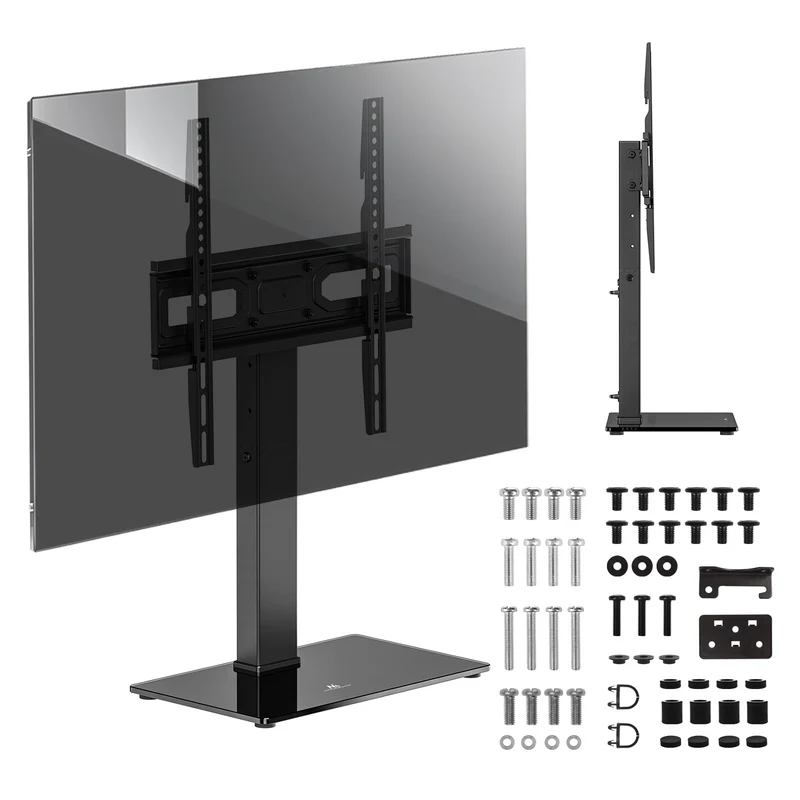 Support TV universel Maclean, pour meuble RTV, support, max. 40kg, max. VESA 400x400, réglage de la hauteur et de l'angle, pour TV 32-65", MC-1240
