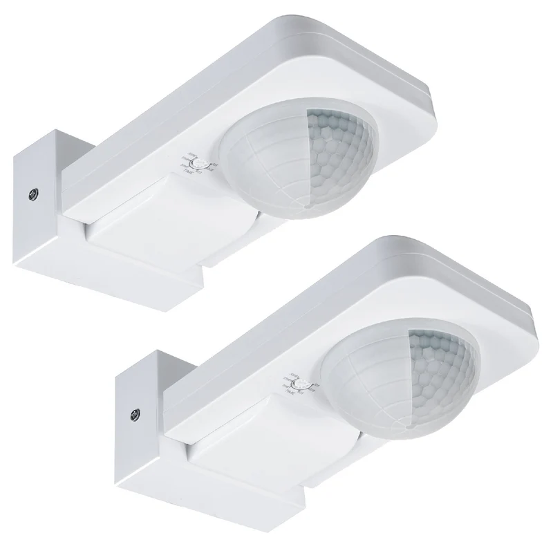 Détecteur de mouvement Maclean PIR, infrarouge, IP65, max 2000W, MCE243, 2 pièces