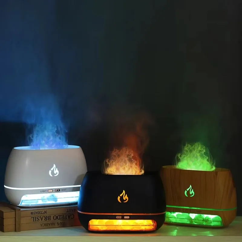 AuraGlow Himalaya Zout Diffuser - Oplaadbaar met Kleurwisselmodi - Draadloos Gebruik met Kalmerende Zoutgloed