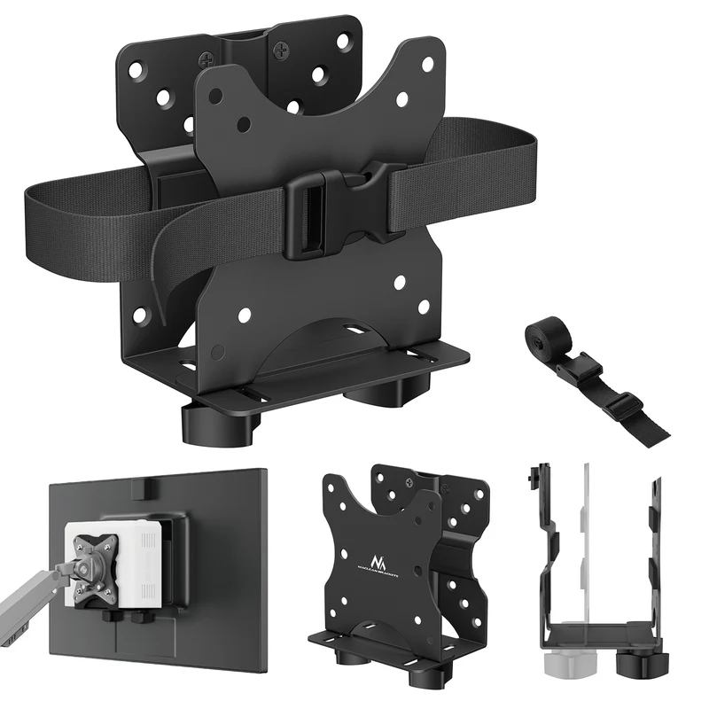 Support Maclean pour mini ordinateur, portée 17-70mm, compatible VESA, charge max. 5kg, noir, MC-115 B