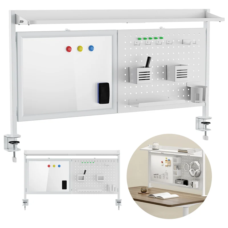 Séparateur de bureau / organisateur Ergo Office, charge max. 10kg, tableau blanc, largeur 1116mm, blanc, ER-301 W