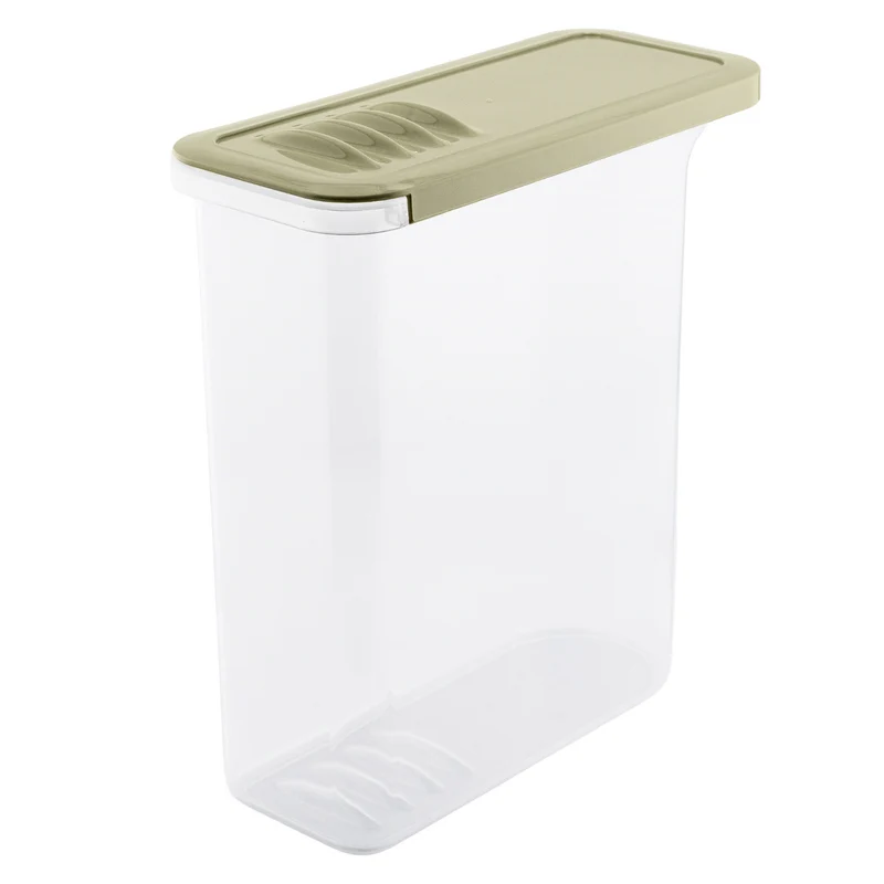 Récipient alimentaire BranQ, 2,5l, transparent, couvercle vert olive, Shark