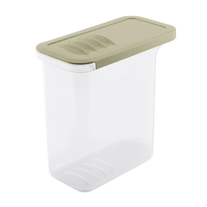 Récipient alimentaire BranQ, 1,5l, transparent, couvercle vert olive, Shark