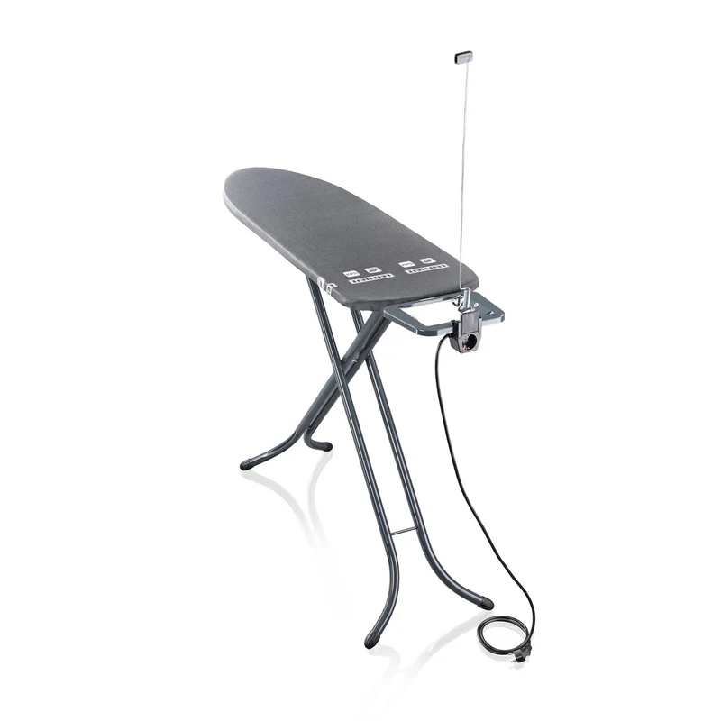 Table à repasser Leifheit Air Board M Black Plus, réfléchit la chaleur et la vapeur, réglage en hauteur, 72485