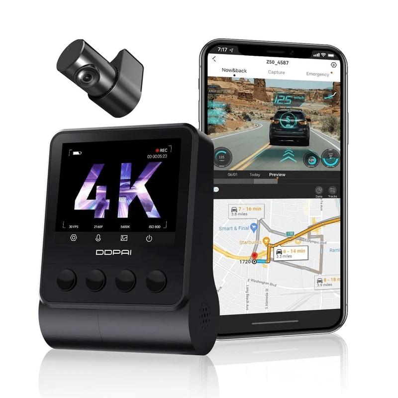 DDPAI Z50 Dashcam 4K 2CH HD Wifi Video Recorder Zwart