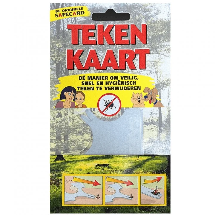Safecard Tekenkaart Tekenpas met Loep - Veilig en Hygiënisch Teken Verwijderen voor Mens en Dier