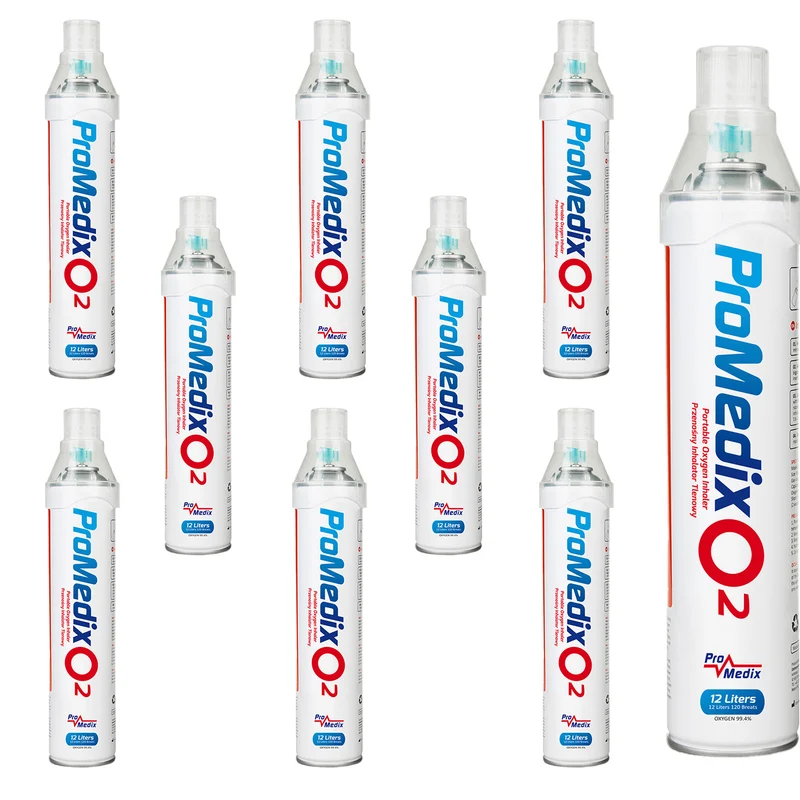 9x Promedix 12L inhalateur portable d'oxygène en boîte à 99,4%, PR-994