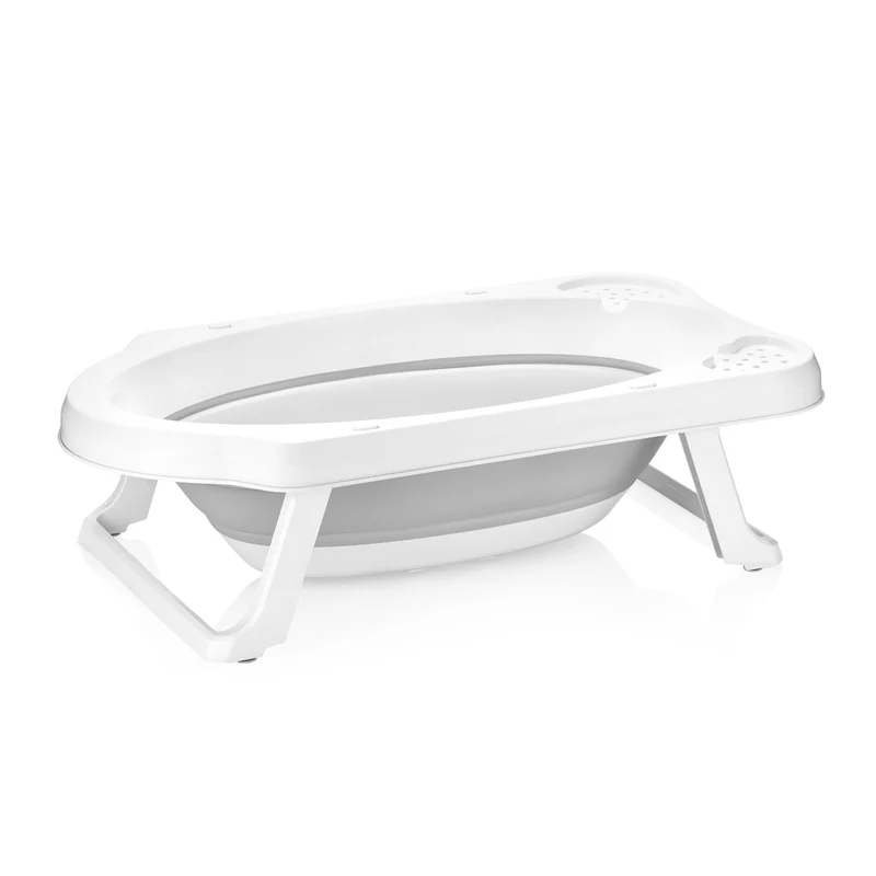 Panier pliable pour bébé, pieds antidérapants, 48 x 82 x 23,5 cm, capacité 33 l, gris