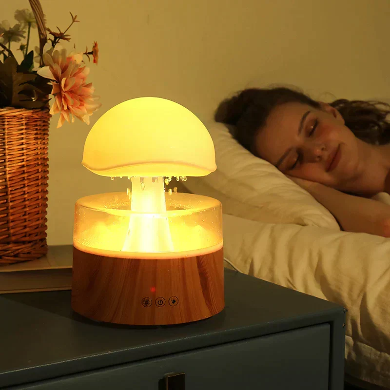Luchtbevochtiger met nachtlampje en aromatherapie – AromaGlow