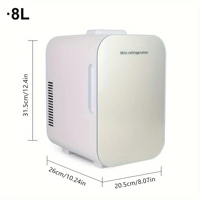 ChillMate 8L Mini Koelkast – Energiezuinig met Glazen Deur