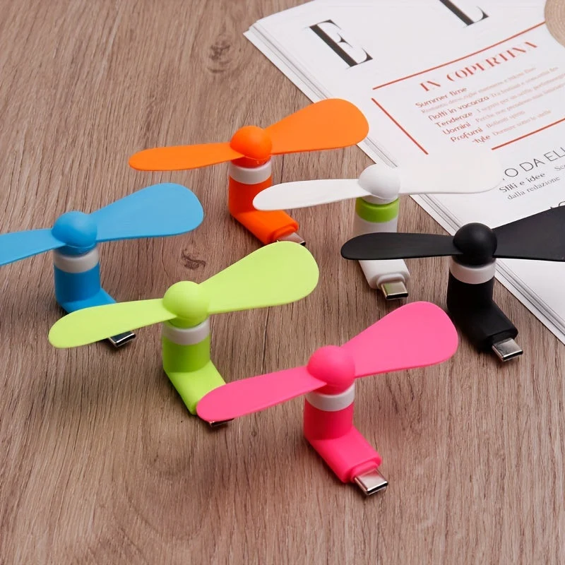Mini Draagbare Telefoon Ventilators – Type-C Connector met Verstelbare Hoek
