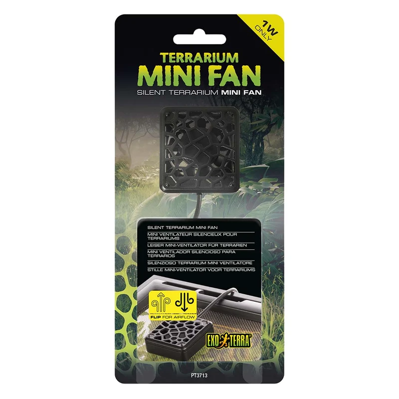 Exo Terra Silent Terrarium Mini Fan Zwart